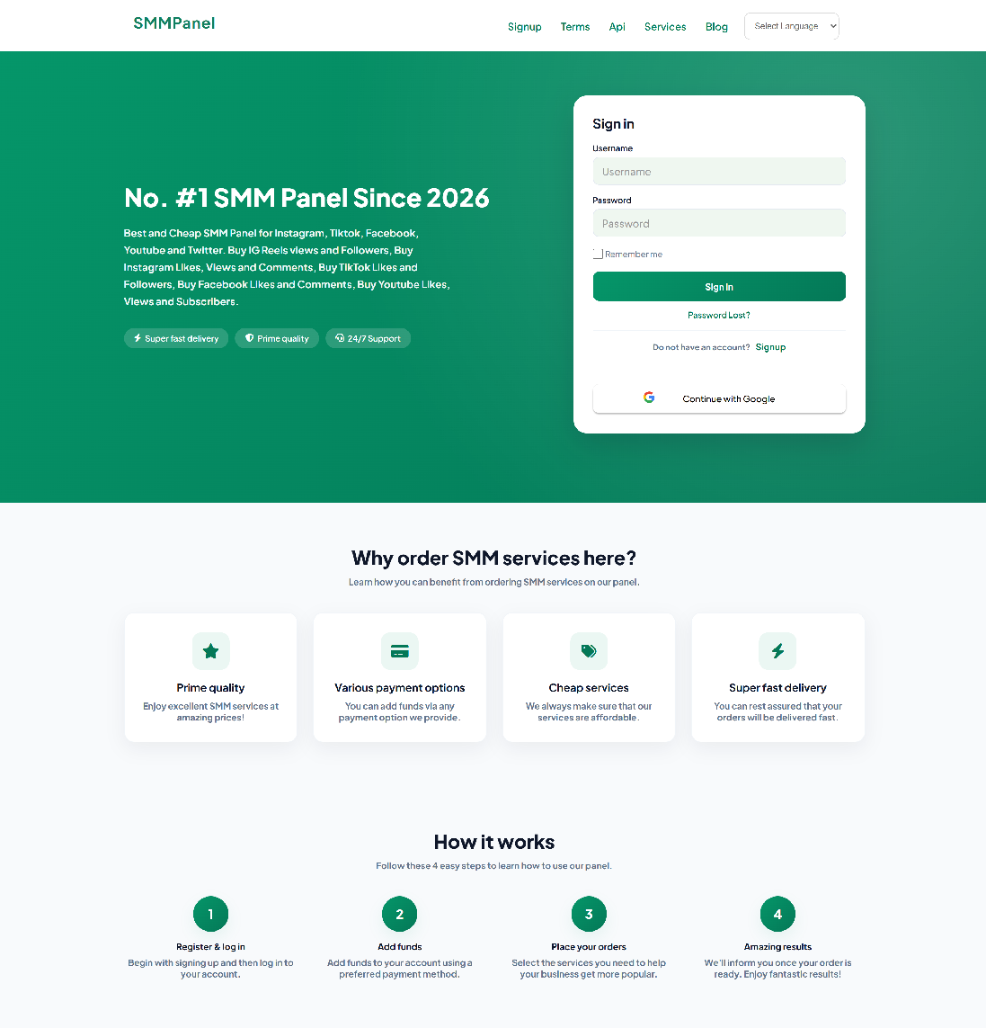 PerfectPanel - A SMM Panel Script